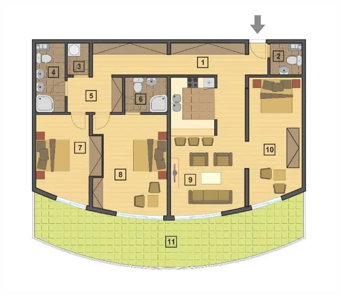 Prodaja, trosoban stan, 169m², Petrovac, Budva