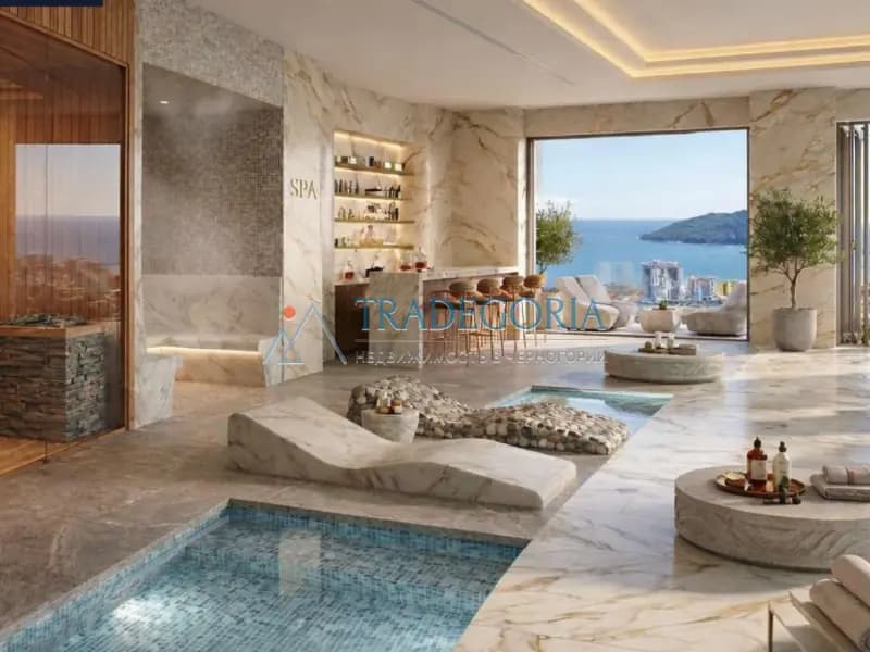 Budva'da deniz manzaralı bir ve iki odalı daireler