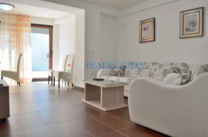 Two-bedroom apartment in Dobra Voda on the first line with a pool