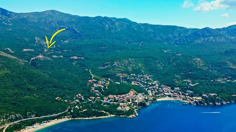 Deniz manzaralı arsa, Kuljača, Budva'da