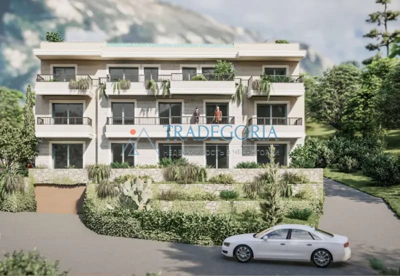 Dobrota'da havuzlu Premium sınıfı komplekste iki odalı daire.