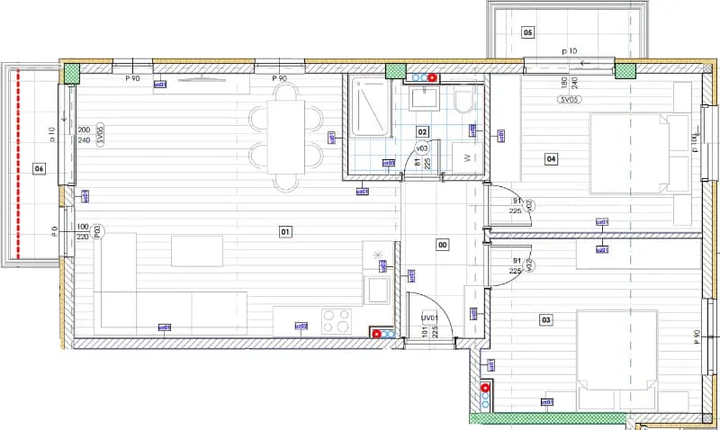 Продаж, двокімнатна квартира, 74м², Бечичі, Будва