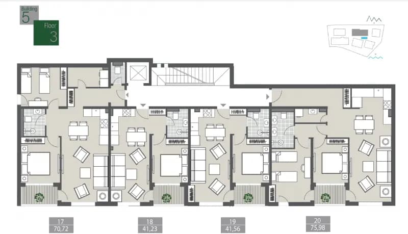 Продажа, двухкомнатная квартира, 72м², Тиват