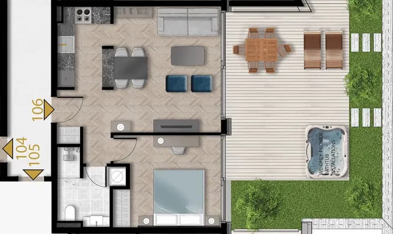 Prodaja, jednosoban stan, 88m², Tivat
