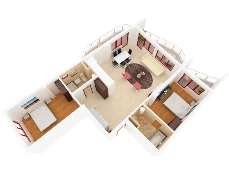 Продаж, двокімнатна квартира, 120м², Будва