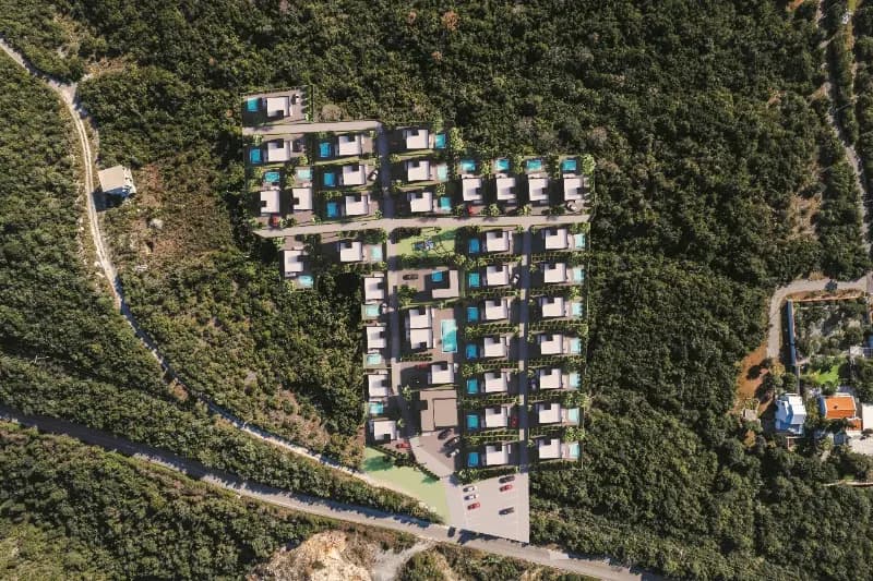 3 villas with a pool in the club settlement - Budva, Trsteno