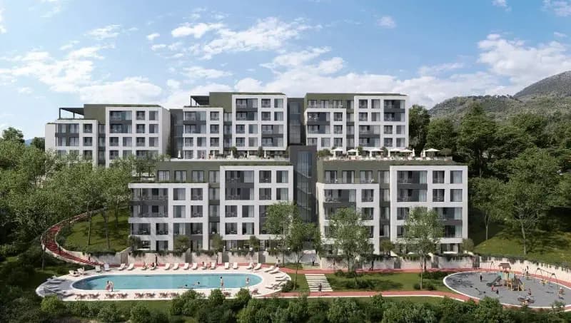Tivat'ta havuzlu yeni komplekste tek odalı daireler - 137.800 avrodan başlayan fiyatlarla