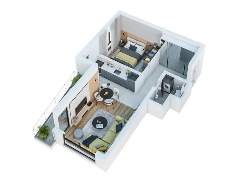Satılık, tek odalı daire, 55m², Bar