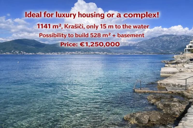 Satılık, arsa, 1127m², Krašići, Tivat