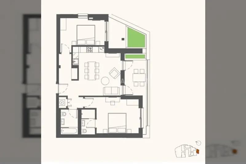 Porto Montenegro - two-bedroom apartment in Boka Place - tax-free transaction