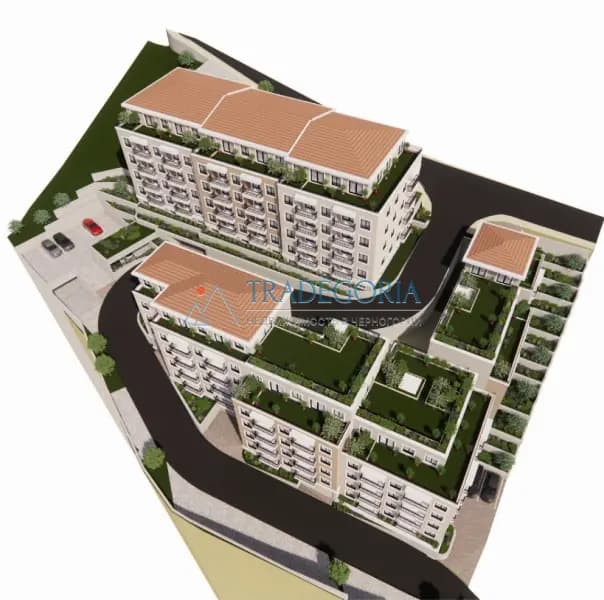 Простора квартира 2+1, велика площа 108,46 м², новобудова Будванська Рив'єра
