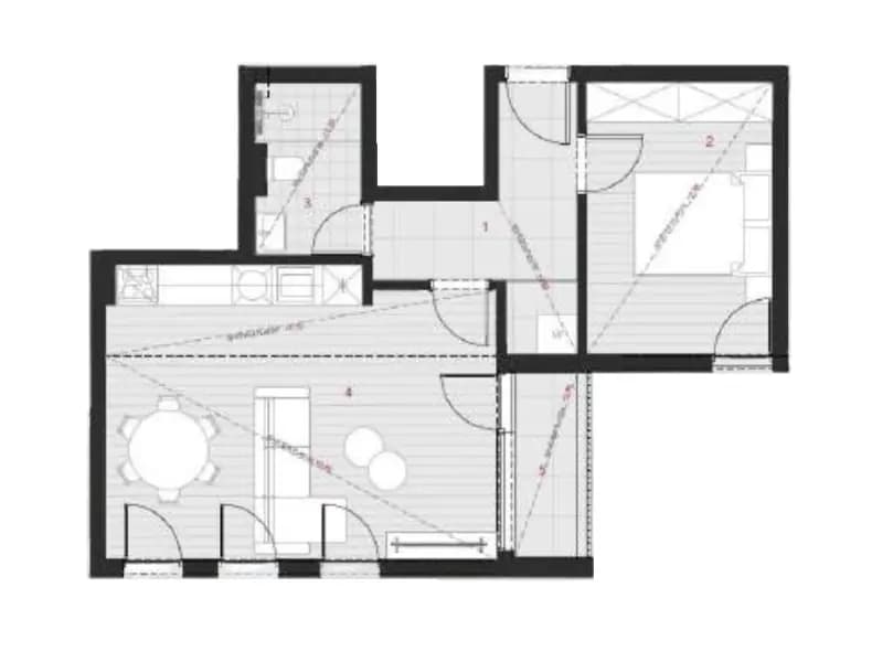 Satılık, tek odalı daire, 51m², Kotor