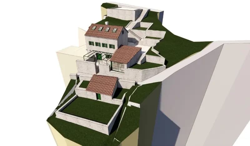 Tivat, Gornja Lastva – Authentic stone house with sea view