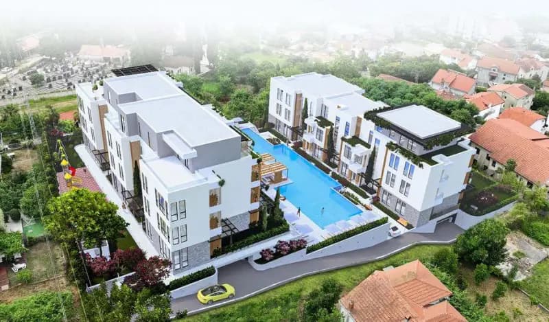 Kumbor'da yeni daireler. Tek odalılar 155.000 €'dan başlıyor.