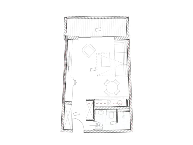 Продаж, квартира-студія, 44м², Бечічі, Будва